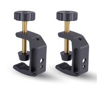 OTraki 2 Pcs C Clamp with 1/4'' and 3/8'' Thread Adjustable Screw Clamp 0-45mm Aluminium C Clamps for Drawers Welding Crafts Desk Mount