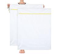 OTraki 2 PCS XL Mesh Laundry Bags 90X110 CM, Large Laundry Bag for Washing Machine Washing Bags for Laundry with Zip for Curtain Blanket Sheet Quilt Cleaning Organizer