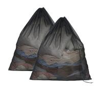 OTraki 2pcs Ex Large Mesh Laundry Bags 36x43 Inch Fine Mesh Washing Bag Drawstring Dirty Clothes Machine Washable Net Laundry Bag Heavy Duty Garment Bag for Home Travel Dorm Black