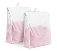 OTraki 2Pcs Laundry Bags for Washing Machine, 20 x 24 inch Laundry Bags with Handles Mesh Laundry Bags Durable Washing Bags for Laundry, Hosiery, Underwear, Bra, Lingerie (White)