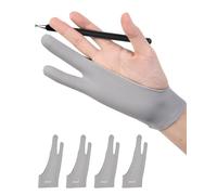 OTraki 4 Pack Artist Gloves for Drawing, 3-Layer Palm Rejection Digital Drawing Glove for Right Left Hand Anti Fouling Drawing Tablet Glove for iPad Graphic Drawing Art Creation Paper Sketching