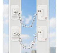 OTraki Child Safety Window, 4 Sets Door Window Locks, Children's Drawer Lock, Baby, No Drilling for Window Protection, Fridge Cabinet Doors, Window Lock, Self-Adhesive or Screws