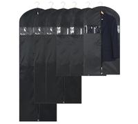 OTraki Garment Covers Dustproof, 6 Pack Garment Bags Clothes Covers with Zip Moth Proof Suit Protector Long Breathable to Protect Shirts, Winter Coats, Jackets, Evening Dresses and Other