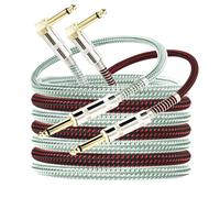 OTraki Guitar Cable 1m, 2 Pcs Instrument Cables 6.35mm 1/4" Straight t