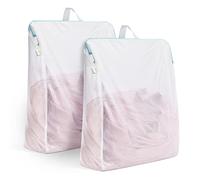 OTraki Large Mesh Laundry Bag 16x20 inch Hanging Lingerie Bag Mesh Laundry Bags with Handles Delicates Hanging Laundry Washing Machine Zipper Opening Wash Bag for Coat Sweater Sock Sheet, White