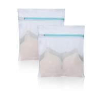 OTraki Mesh Laundry Bags with Zips, 2Pcs 30x35cm Small Mesh Laundry Wash Bag for Bra Delicates Wash Bag Reusable Heavy Duty Washing Machine Wash Bag for Laundry Socks Lingerie Underwear