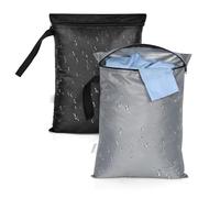 OTraki Pack of 2 Reusable Waterproof Bag, 30 x 40 cm, Dirty Laundry Bag for Bathrooms, with Zip and Handles, Wet Clothes, Diaper Bag for Swimwear, Gym