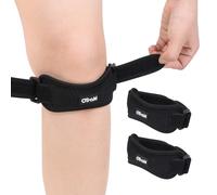 OTraki Patella Tendon Knee Strap 2 Pack, Knee Straps with Elastic Cushion Knee Support for Women Men Running Knee Support Brace for Hiking, Soccer, Basketball, Tennis, Squats