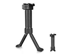 OTraki Pod Grips Extender 20 mm Rail Vertical Rifle Foregrip 2 in1 Keymod Bipod Freely Shrinkable Rails Airsoft Grips for Outdoor Shooting Air Picatinny Weaver