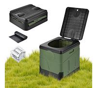 OTraki Portable Toilet for Adults, Camping Toilet Max 150KG Compost Toilet with Curing Agent, Potty Loo for Pool Party Camping Fishing Caravan Picnic & Festivals