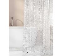 OTraki Shower Curtain 180X200cm, PEVA Mould Free Shower Curtains Waterproof Weighted Magnetic Shower Curtain with 12 5.7*3.8 CM Hooks and 3 Magnets 3D Effect Clear Shower Curtains for Bathtub Wet Room
