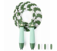 OTraki Skipping Rope for Kids, 2.8M/9Ft Kids Skipping Rope Adjustable Beaded Jump Rope Slip Resistant Skipping Ropes for Children Boys Girls Fitness