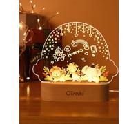 OTraki Toddler Night Light, Personalized Warm White Light for Kids Cute Animal Design DIY Toddler Newborn Gifts LED Bedside Lamp for Birthday Christmas Bedroom Accessories (Cloud)