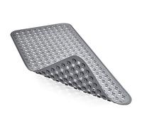 OTraki Tpe Bathtub Mat, 260 Strong Suction Cups, Grey, Rectangular, Large, 88 x 40 cm, Non Slip Anti Mould, Drain Holes, Machine Washable, For Elderly Kids