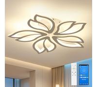OTREN LED Ceiling Light 60CM 48W Dimmable with Remote Control Modern Petals Chandeliers for Living Room Bedroom Kitchen Dining Room