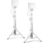 OTREST BP66 LED Video Light Panel Lighting Kit 2 Pack, Dimmable Bi Color 3200K&5600K CRI 95 750lux USB Studio Light with Tripod Stand & Filter for Photography Video Recording Live Streaming,White