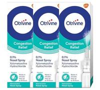 Otrivine Congestion Relief 0.1% Nasal Spray 10ml x 3 Packs by Otrivine