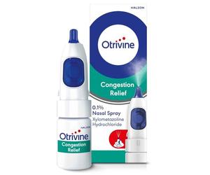 Otrivine Decongestant Nasal Spray, Nose Spray for Congestion & Blocked Nose Relief, 10ml