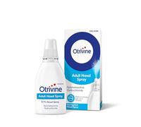 Otrivine Nasal Spray Adult 0.1% Decongestant for Blocked Nose Relief in Cold and Flu, 10 ml