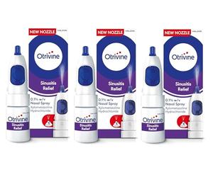 Otrivine Sinusitis Nasal Spray 10ml x 3 Packs