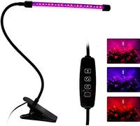 Otryad LED Grow Light for Indoor Plants, 20 LED, Full Spectrum, Auto ON & Off Timer, 9 Dimmable Levels, Clip-On Desk Lamp