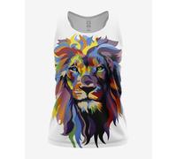 Otso Be A Lion Sleeveless Base Layer Top White Blue Women - M