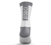 Otso Cycling High Cut Socks UK 9.5-13 Pure White / Silver Grey