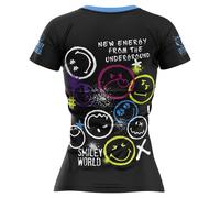 Otso Smiley Festival Short Sleeve T-shirt Black L Woman