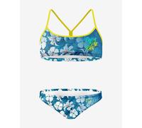Otso Swim Bike Run Bikini Flower navy blue white yellow Women - L