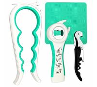 Otstar Jar Opener, Bottle Opener and Can Opener for Weak Hands, Seniors with Arthritis and Low Strength People, Mutil Jar Opener Easily Removable