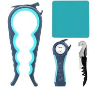Otstar Multi Opener Kit, Jar Opener Bottle Opener Can Opener and Corkscrew Opener in One, Deal for Weak Hands,Seniors with...