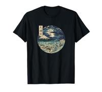 Otsu Wave Mount Fuji Japanese Night Landscape T-Shirt