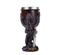 Ottalent Purple Flame Dragon Goblet with Stainless Steel Insert, Fantasy Dungeons and Dragons Gift,Wine Chalice Cup