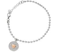 Ottaviani Women's Bracelet 925 Silver Colour with Heart Symbol and Crystals Size 15 cm The Clasp is with Lobster Clasp The Reference is 600091b Sterling Silver