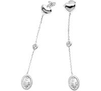 Ottaviani women's earrings 925 silver earrings. Size: 5.5 cm. The closure is butterfly. The reference is 600069o, crystal stone silver