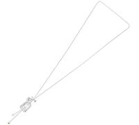 Ottaviani Women's necklace made of 925 sterling silver colour with cage symbol and pearls. Dimensions: 74 cm. The clasp is with a lobster clasp. The reference is 600143c, silver stone