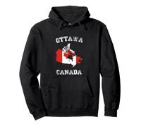 Ottawa Canada Classic Canada Flag Map Design Pullover Hoodie