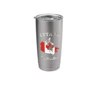 Ottawa Canada Classic Canada Flag Map Design Stainless Steel Insulated Tumbler