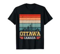 Ottawa Canada Retro Vintage Sunset Skyline Ottawa T-Shirt