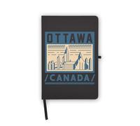 Ottawa Capital of Canada Notebook, Blank Pages, Faux Leather Cover, Planner, Journal, Workbook