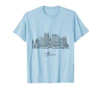 Ottawa Ontario Skyline Travel Souvenirs Black Cityscape T-Shirt
