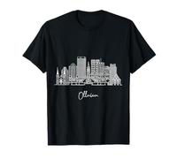 Ottawa Ontario Skyline Travel Souvenirs Black Cityscape T-Shirt