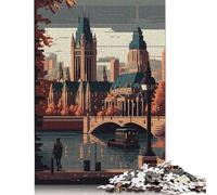 Ottawa Pixel Art Puzzle Brain Teaser Paper Rectangular Jigsaw Puzzle for Adults Teen 1000pcs (26x38cm)