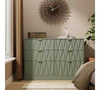 Ottawa Ready Assembled 6 Drawer Wide Chest in Reed Green - Welcome Furniture | TJ Hughes