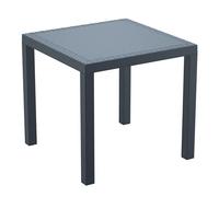 ottawa resin outdoor dining table in dark grey