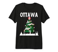 Ottawa Skyline Winter Snow Canada Canadian Christmas NYE Premium T-Shirt