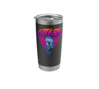Otter 80s 90s Retro Vintage Otters Stainless Steel Insulated Tumbler