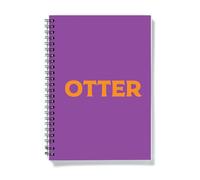 Otter A5 Notebook |Spiral Bound Purple and Orange Notebook, LGBT Gift for Him, Joke Notebook for Gay Men, Stocking Filler, Secret Santa Gift