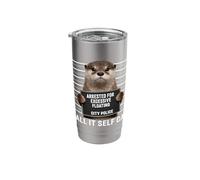 Otter Arrested for Excessive Floating I Call It Self Care Stainless Steel Insulated Tumbler