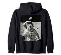 Otter Astronaut Selfie On The Moon Funny Otters Lover Zip Hoodie
